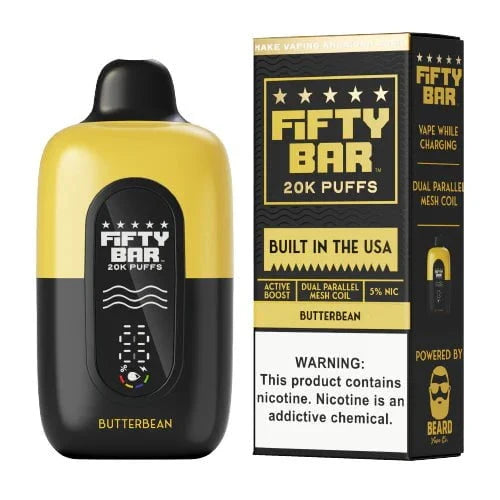 Fifty Bar by Mr. Beard 20000 5% Fifty Bar Disposables Butterbean / 20000+ / 5% (50mg)