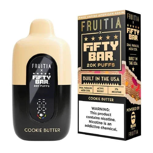 Fifty Bar by Mr. Beard 20000 5% Fifty Bar Disposables Cookie Butter / 20000+ / 5% (50mg)