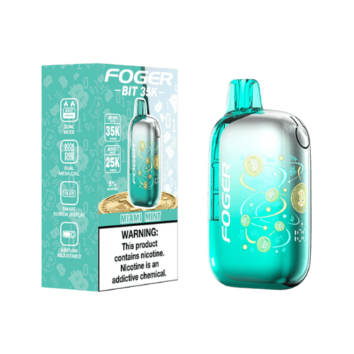 Foger Bit 35K 5% Rechargeable Disposable Foger Disposables Miami Mint / 35000+ / 5% (50mg)