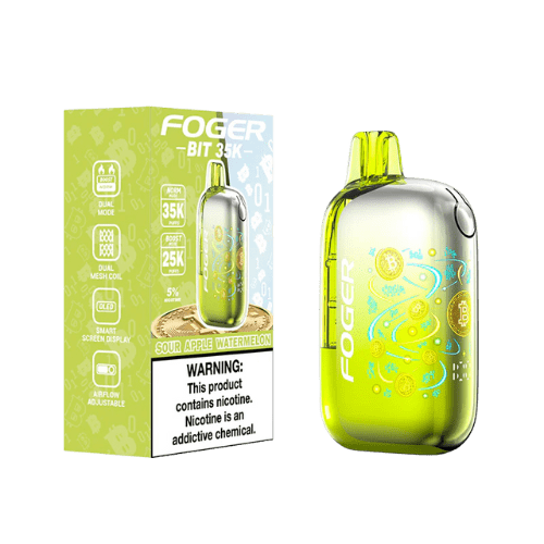 Foger Bit 35K 5% Rechargeable Disposable Foger Disposables Sour Apple Watermelon / 35000+ / 5% (50mg)