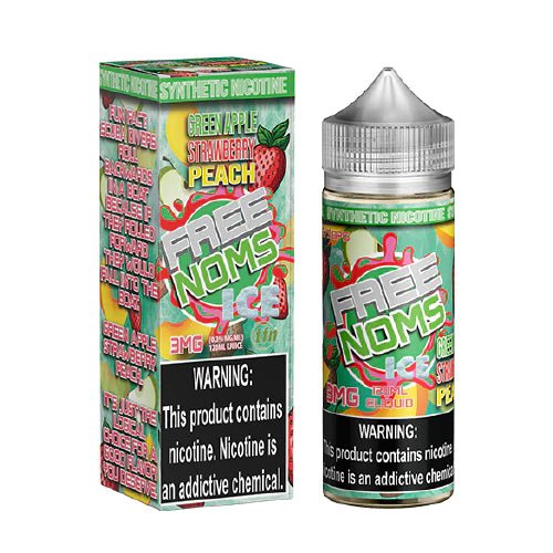 FreeNoms 120mL e-Juice Nomenon e-Juice Ice Green Apple Strawberry Peach / 3mg / 120mL