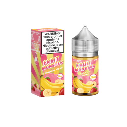 Fruit Monster Salts 30mL Monster Labs Nic Salt Juice Strawberry Banana Fruit Monster Salts / 24mg / 30mL
