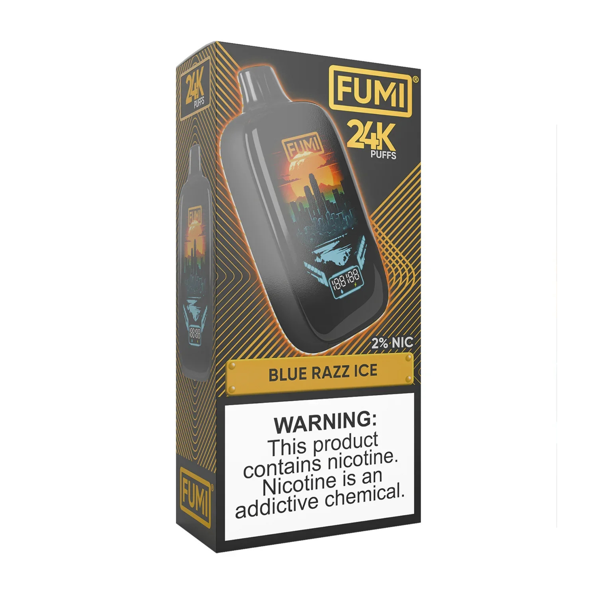 Fumi 24k Disposable Vape | Blue Razz Ice | 24000+ | 2% (20mg)