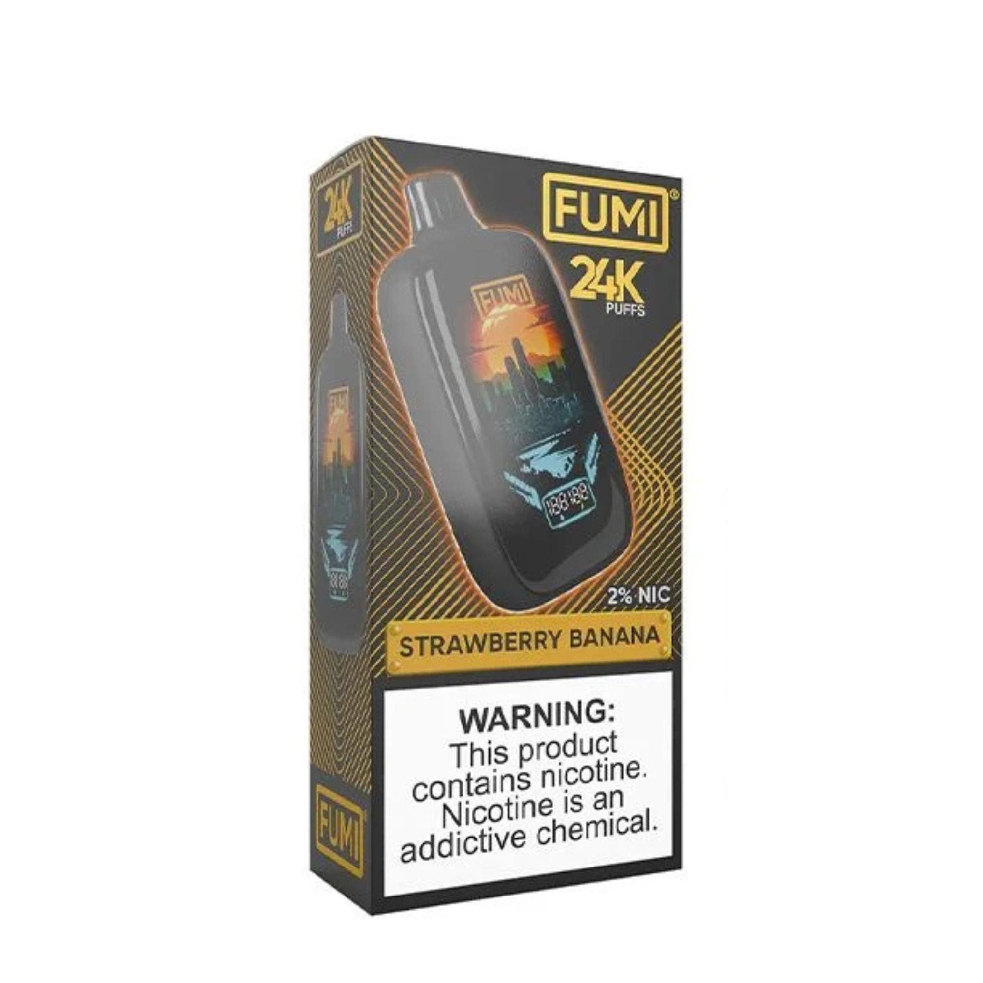 Fumi 24k Disposable Vape | Strawberry Banana | 24000+ | 2% (20mg)