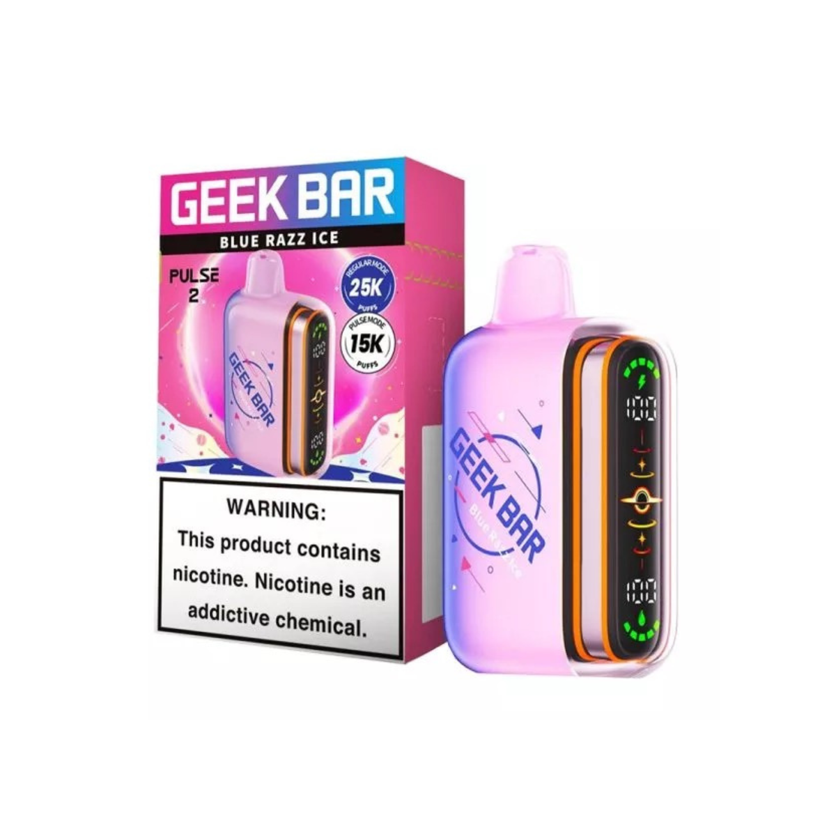 Geek Bar Pulse 2 25000 5% Disposables Geek Bar Blue Razz Ice 25000+ / 5%(50mg)