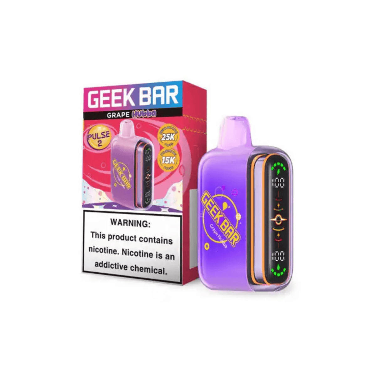 Geek Bar Pulse 2 25000 5% Disposables Geek Bar Grape Hubba 25000+ / 5%(50mg)