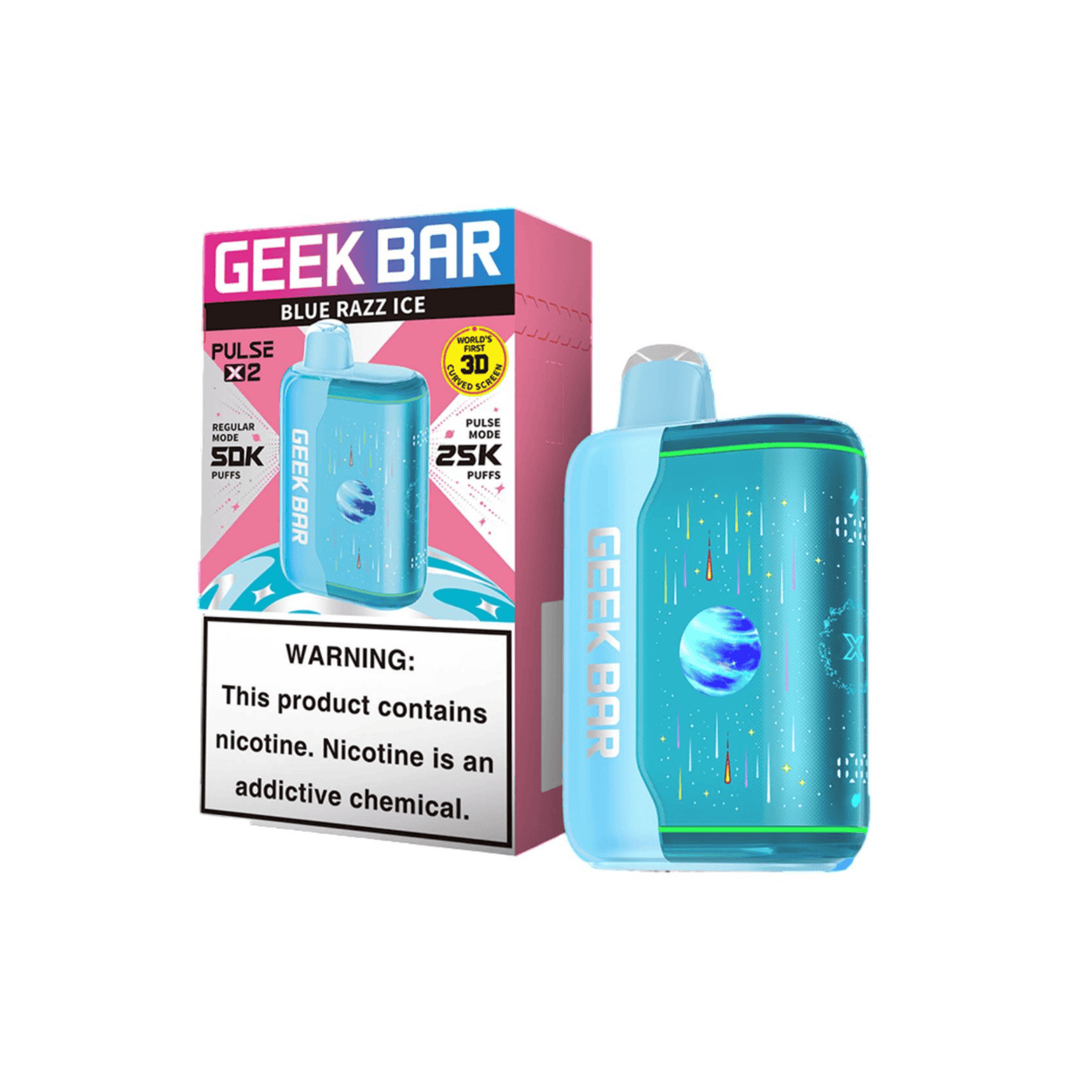 Geek Bar Pulse X 2 50k 5% Disposable Geek Bar Blue Razz Ice 50000+ / 5%(50mg)