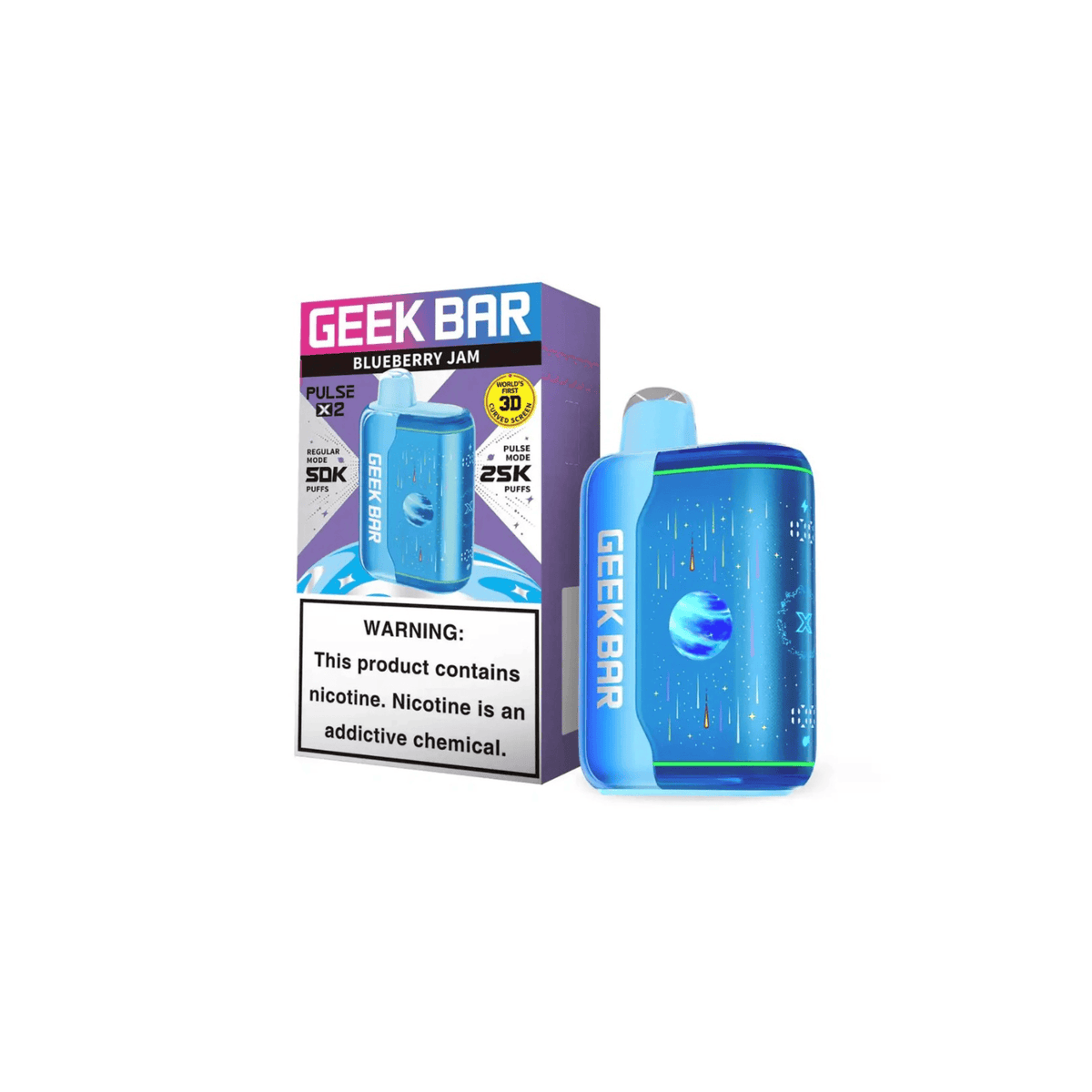 Geek Bar Pulse X 2 50k 5% Disposable Geek Bar Blueberry Jam 50000+ / 5%(50mg)
