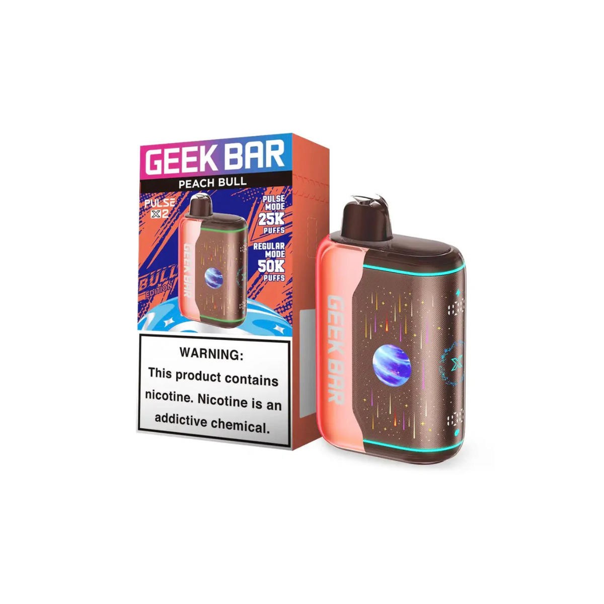 Geek Bar Pulse X 2 50k 5% Disposable Geek Bar Peach Bull 50000+ / 5%(50mg)