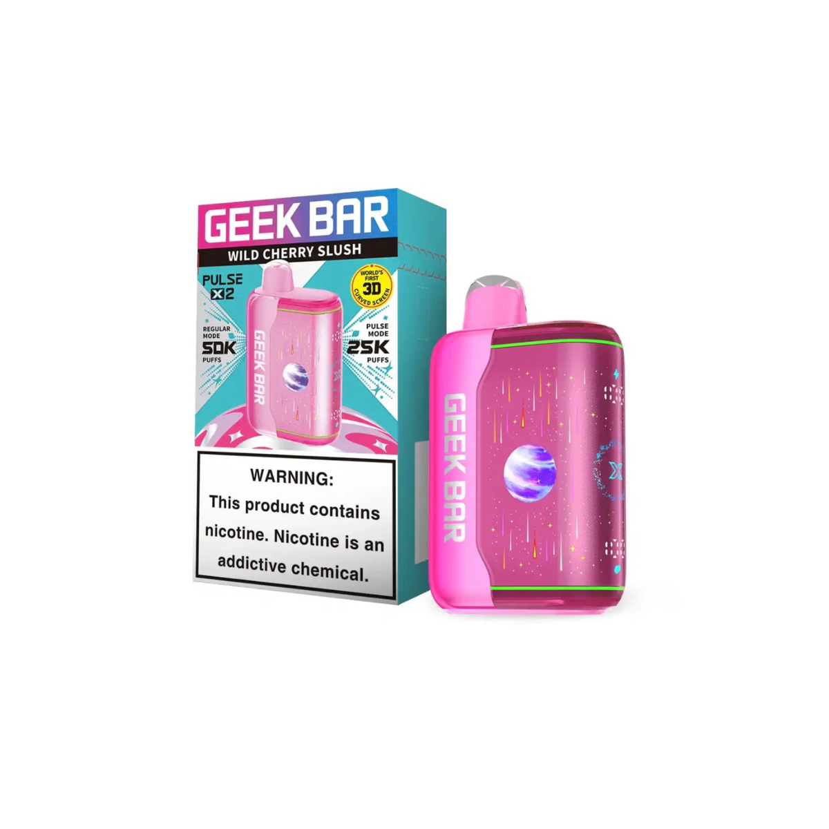 Geek Bar Pulse X 2 50k 5% Disposable Geek Bar Wild Cherry Slush 50000+ / 5%(50mg)