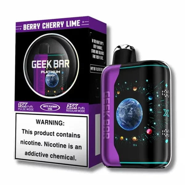 Geek Bar Pulse X 25000 5% Geek Bar Disposables Berry Cherry Lime (Platinum Version) / 5% (50mg) / 25000+
