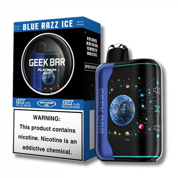 Geek Bar Pulse X 25000 5% Geek Bar Disposables Blue Razz Ice (Platinum Edition) / 5% (50mg) / 25000+
