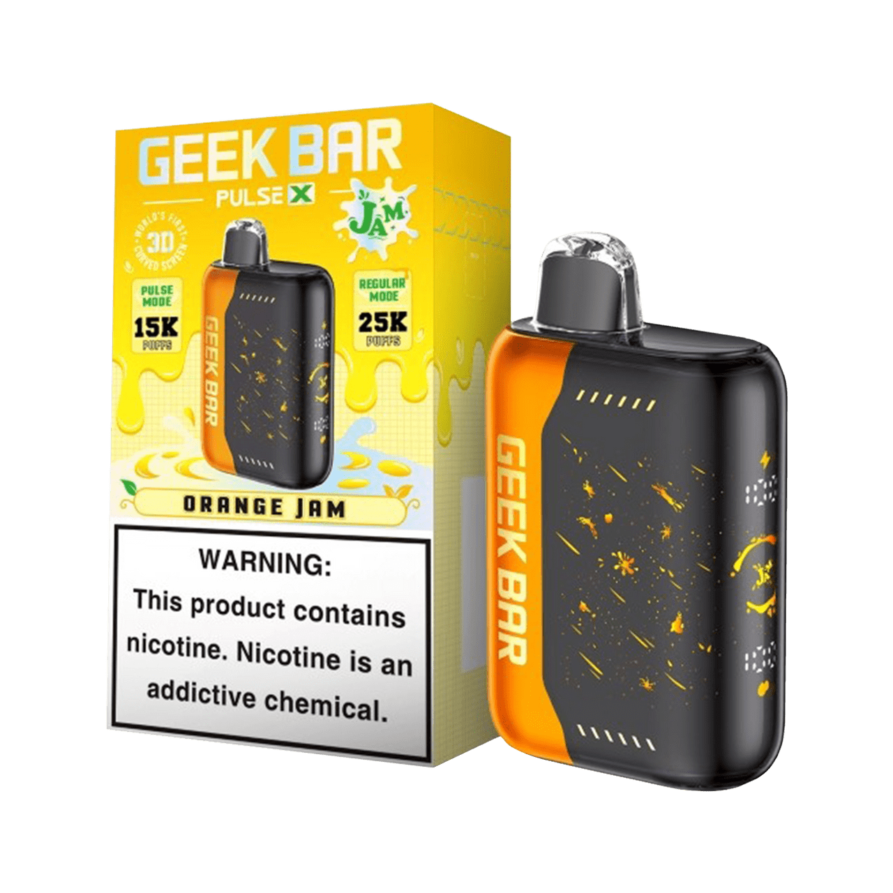 Geek Bar Pulse X 25000 5% Geek Bar Disposables Orange Jam / 5% (50mg) / 25000+