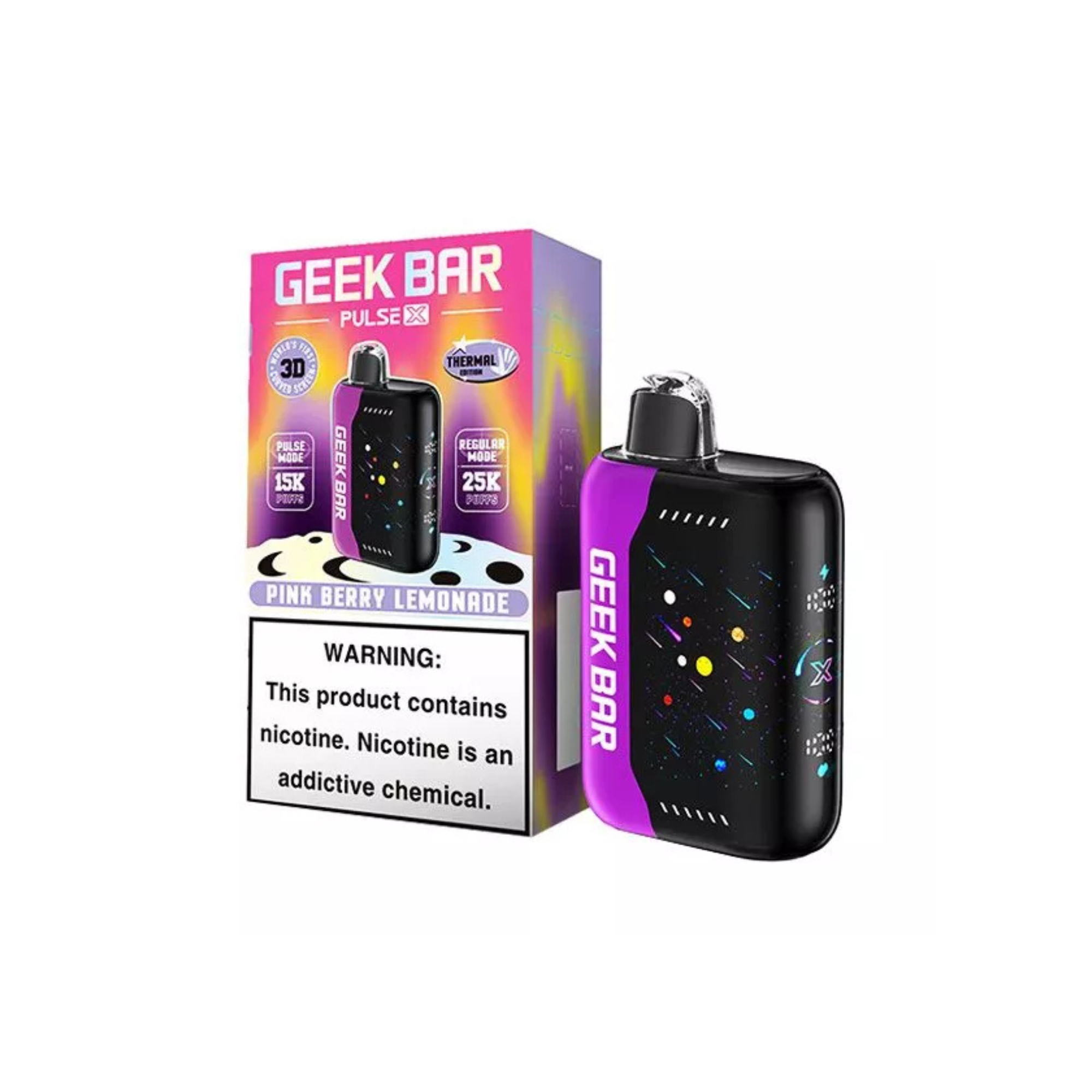 Geek Bar Pulse X 25000 5% Geek Bar Disposables Pink Berry Lemonade / 5% (50mg) / 25000+