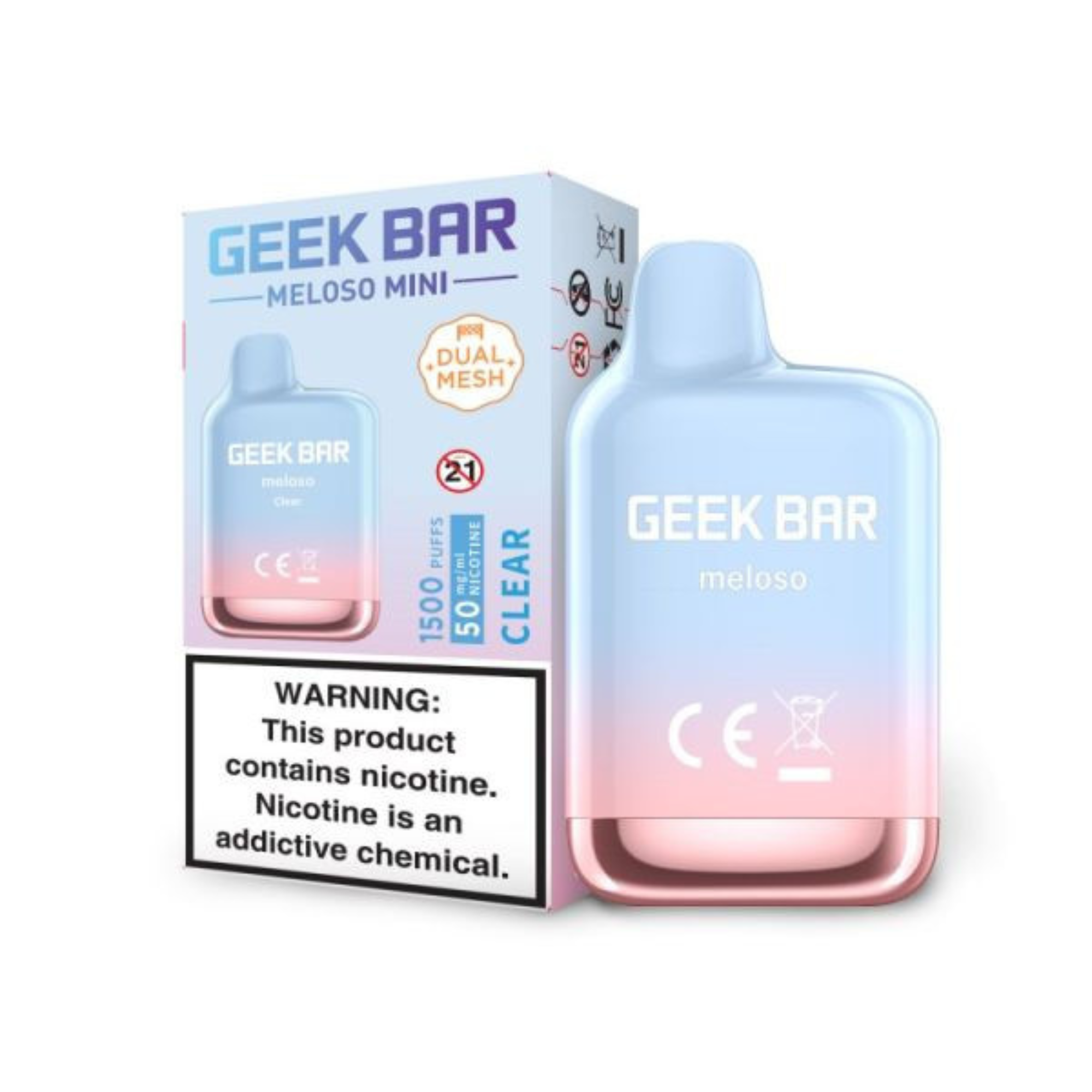 Geekbar Meloso Mini/ Clear 1500+/ 5%(50mg)