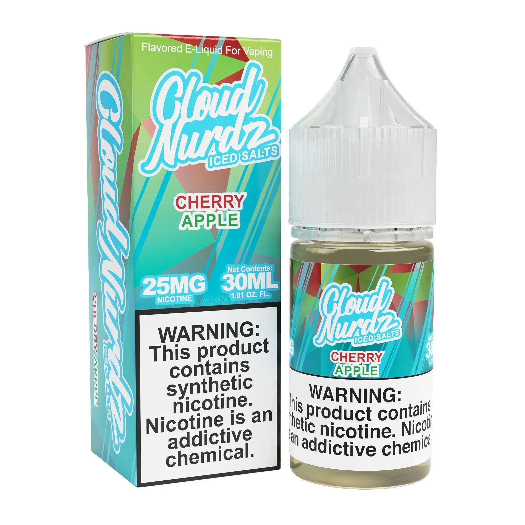 Cloud Nurdz Iced Salt 30mL Cloud Nurdz Nicotine Salt Juice Iced Cherry Apple / 25mg