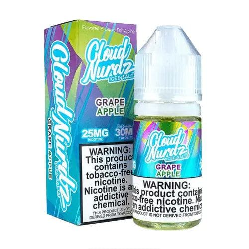 Cloud Nurdz Iced Salt 30mL Cloud Nurdz Nicotine Salt Juice Iced Grape Apple / 25mg