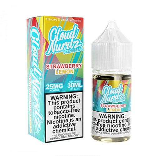 Cloud Nurdz Iced Salt 30mL Cloud Nurdz Nicotine Salt Juice Iced Strawberry Lemon / 25mg