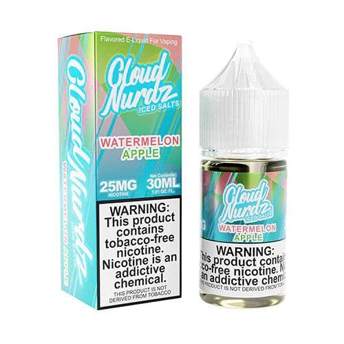 Cloud Nurdz Iced Salt 30mL Cloud Nurdz Nicotine Salt Juice Iced Watermelon Apple / 25mg