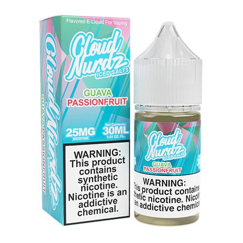 Cloud Nurdz Iced Salt 30mL Cloud Nurdz Nicotine Salt Juice Iced Guava Passionfruit / 25mg