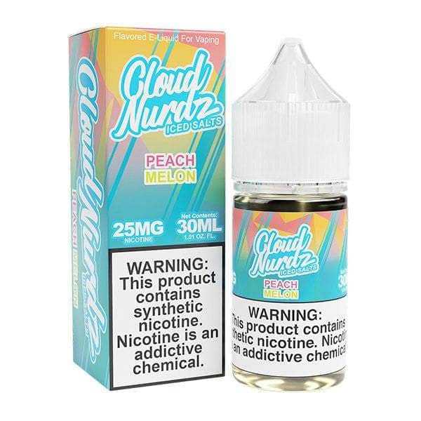 Cloud Nurdz Iced Salt 30mL Cloud Nurdz Nicotine Salt Juice iced Peach Melon / 25mg