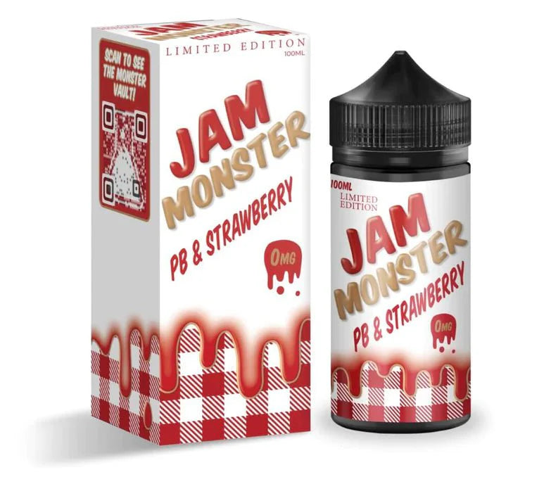 Jam Monster 100mL Monster Labs E-Juice PB & Strawberry / 3mg / 100mL