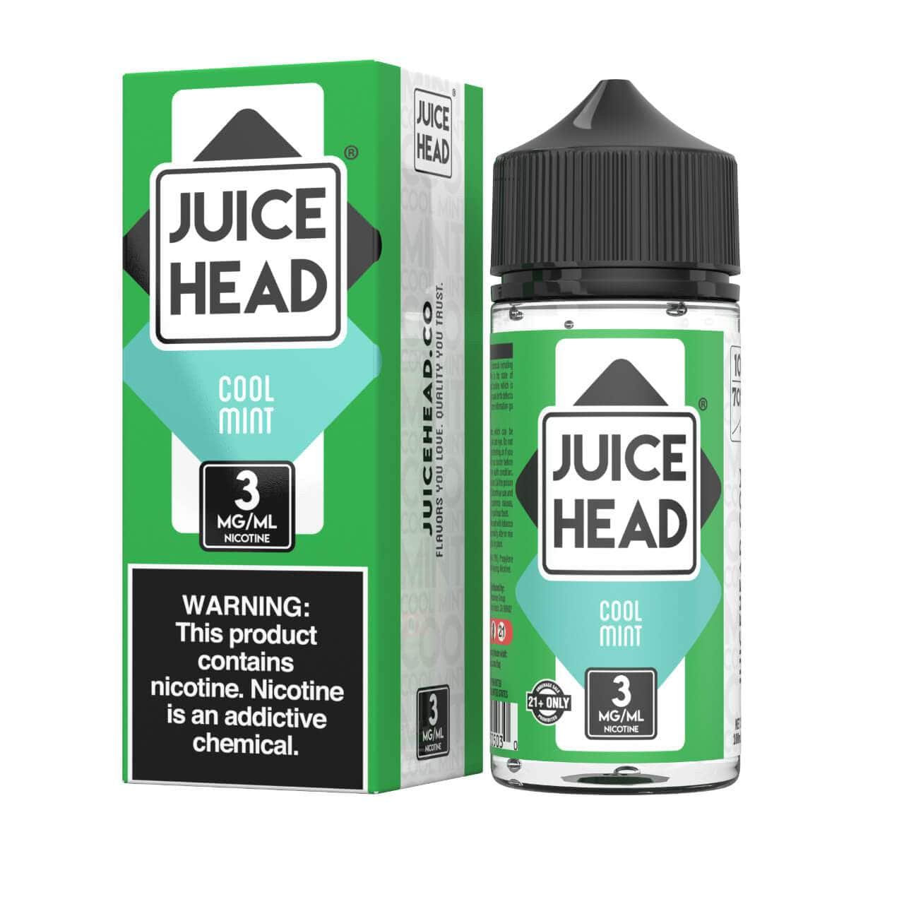 Juice Head 100mL Juice Head E-Juice Cool Mint Juice Head / 3mg / 100mL
