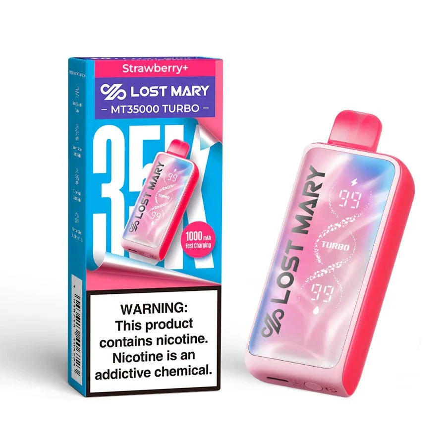 Lost Mary MT35000 Turbo 5% Rechargeable Disposable Lost Mary Disposables Strawberry+ / 35000+ / 5% (50mg)