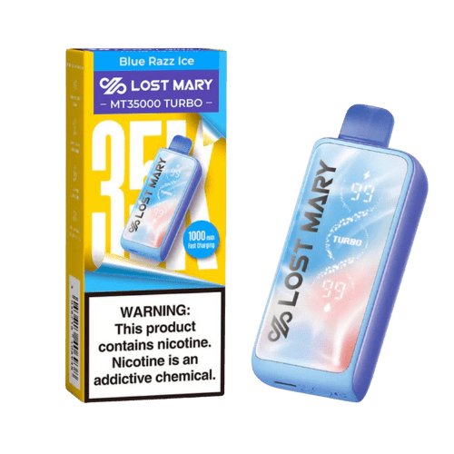 Lost Mary MT35000 Turbo 5% Rechargeable Disposable Lost Mary Disposables Blue Razz Ice | 35000+ | 5%(50mg)