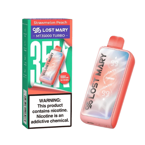 Lost Mary MT35000 Turbo 5% Rechargeable Disposable Lost Mary Disposables Strawmelon Peach / 35000+ / 5% (50mg)