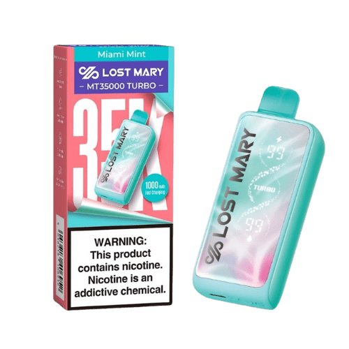 Lost Mary MT35000 Turbo 5% Rechargeable Disposable Lost Mary Disposables Miami Mint | 35000+ | 5%(50mg)