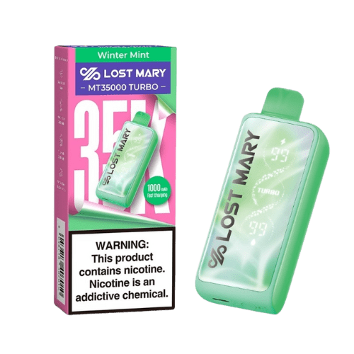 Lost Mary MT35000 Turbo 5% Rechargeable Disposable Lost Mary Disposables Winter Mint | 35000+ | 5%(50mg)