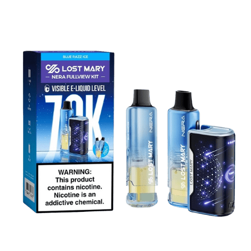 Lost Mary Nera Full View Kit 70K 5% Rechargeable Disposable Lost Mary Disposables Blue Razz Ice / 70000+ / 5% (50mg)