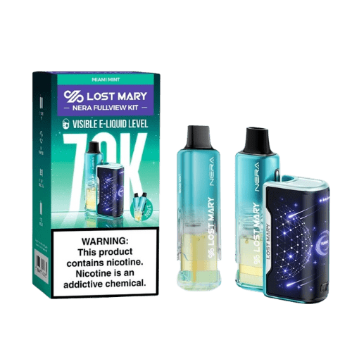 Lost Mary Nera Full View Kit 70K 5% Rechargeable Disposable Lost Mary Disposables Miami Mint / 70000+ / 5% (50mg)