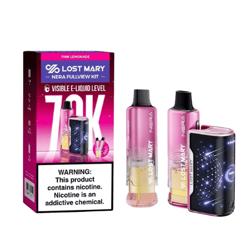 Lost Mary Nera Full View Kit 70K 5% Rechargeable Disposable Lost Mary Disposables Pink Lemonade / 70000+ / 5% (50mg)