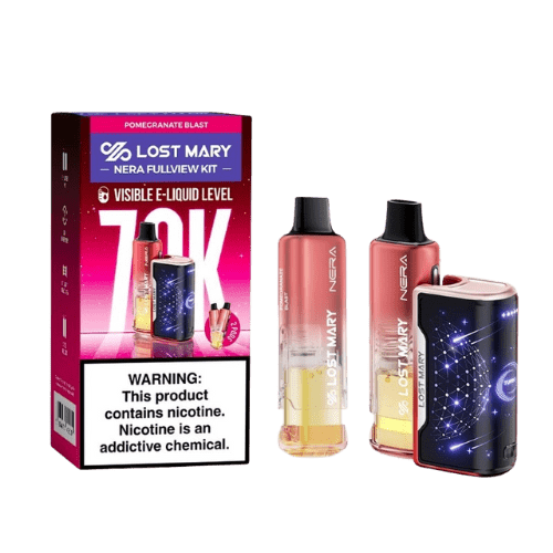 Lost Mary Nera Full View Kit 70K 5% Rechargeable Disposable Lost Mary Disposables Pomegranate Blast / 70000+ / 5% (50mg)