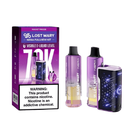 Lost Mary Nera Full View Kit 70K 5% Rechargeable Disposable Lost Mary Disposables Rocket Freeze / 70000+ / 5% (50mg)