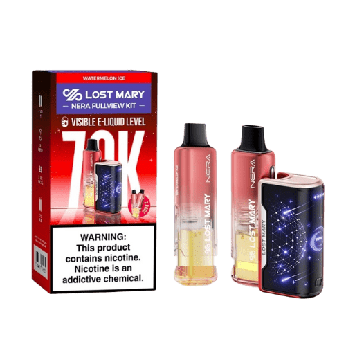 Lost Mary Nera Full View Kit 70K 5% Rechargeable Disposable Lost Mary Disposables Watermelon Ice / 70000+ / 5% (50mg)