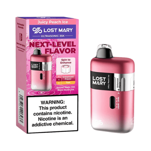Lost Mary Ultrasonic 35K 5% Rechargeable Disposable Lost Mary Disposables Juicy Peach Ice / 35000+ / 5% (50mg)