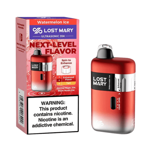 Lost Mary Ultrasonic 35K 5% Rechargeable Disposable Lost Mary Disposables Watermelon Ice / 35000+ / 5% (50mg)