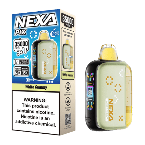 Nexa Pix 35K 5% Rechargeable Disposable Nexa Disposables White Gummy / 35000+ / 5% (50mg)