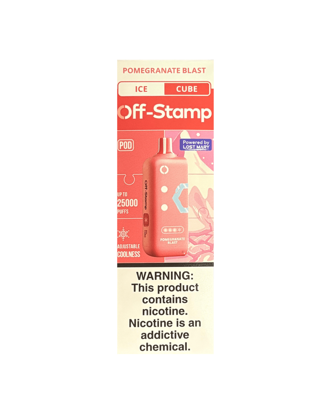 Off-Stamp Ice Cube 25K 5% Disposable Pod Off-Stamp Disposables Pomegranate Blast / 25000+ / 5% (50mg)