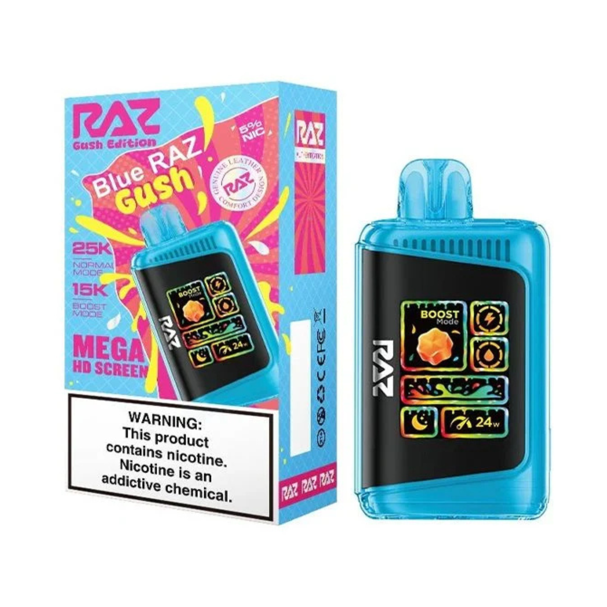 Raz DC25000 Disposable Vape | 25000+ | Blue Raz Gush | 5%(50mg)