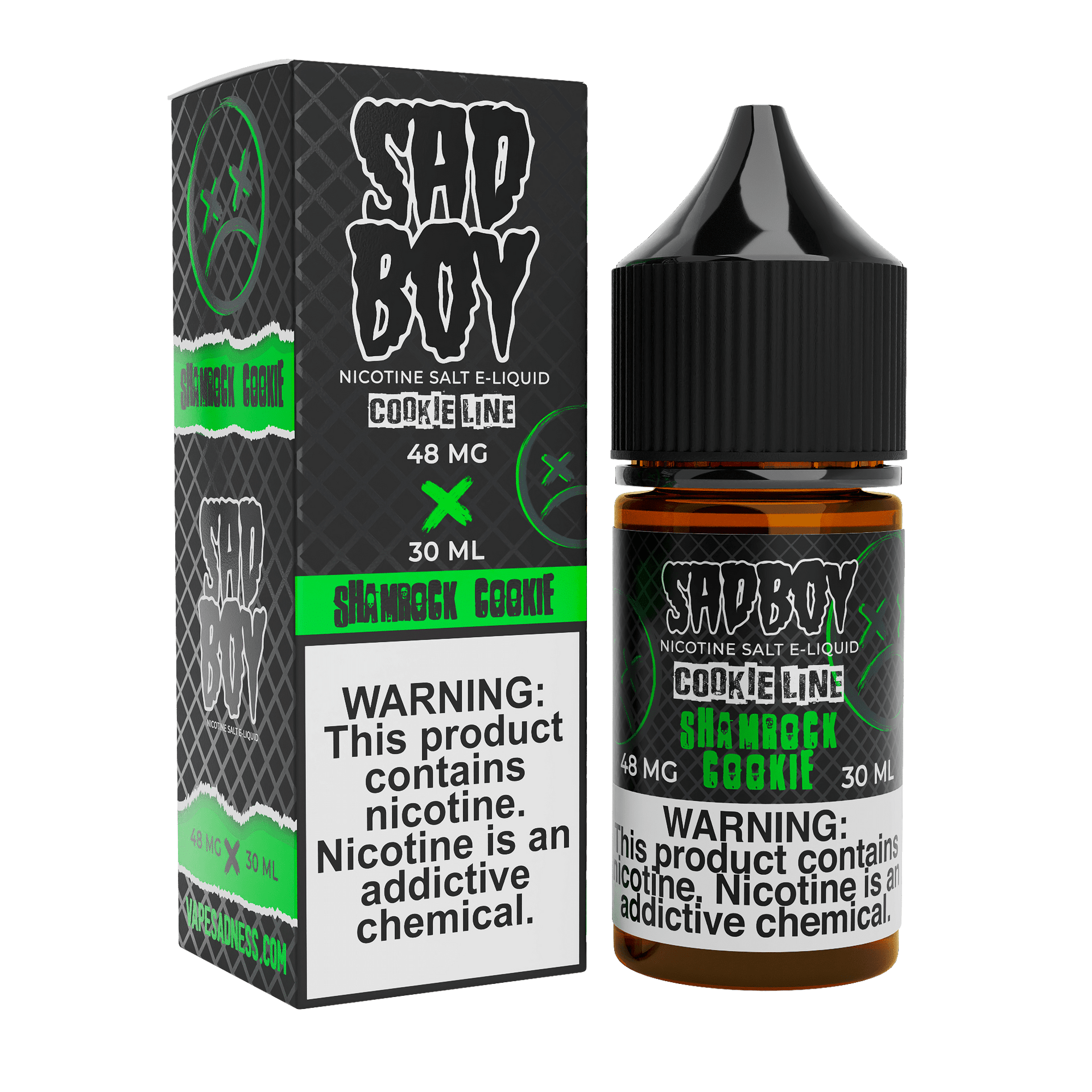 SadBoy Salt 30mL SadBoy e-Liquids Nic Salts Shamrock Cookies 48mg