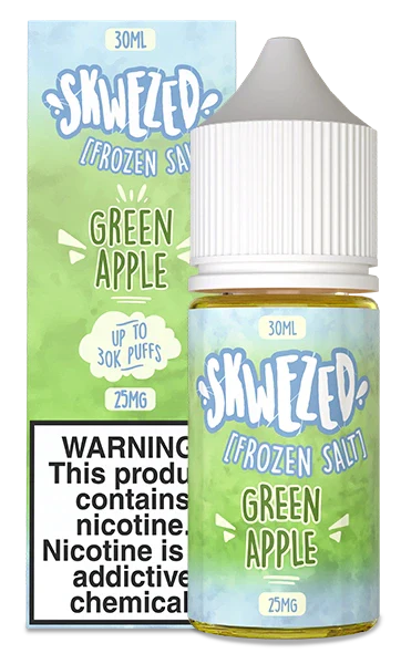 Skwezed Iced Nic Salts 30mL Skwezed Nic Salt Juice Green Apple Ice Skwezed / 25mg & 50mg