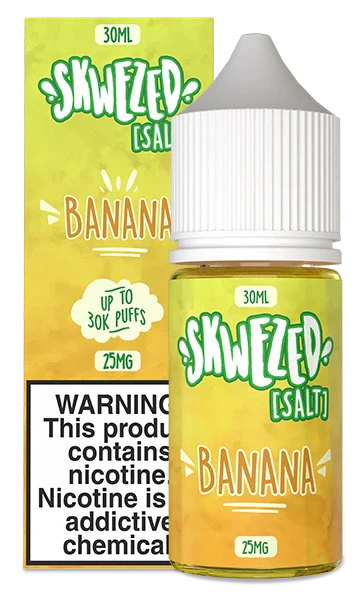 Skwezed Nic Salts 30mL Skwezed Nicotine Salt Premiums Banana Skwezed / 25mg