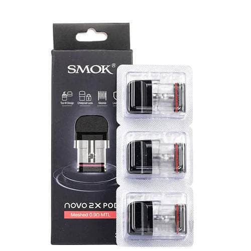 Smok Novo 2X Pod Smok Replacement Pods Meshed 0.9ohm MTL