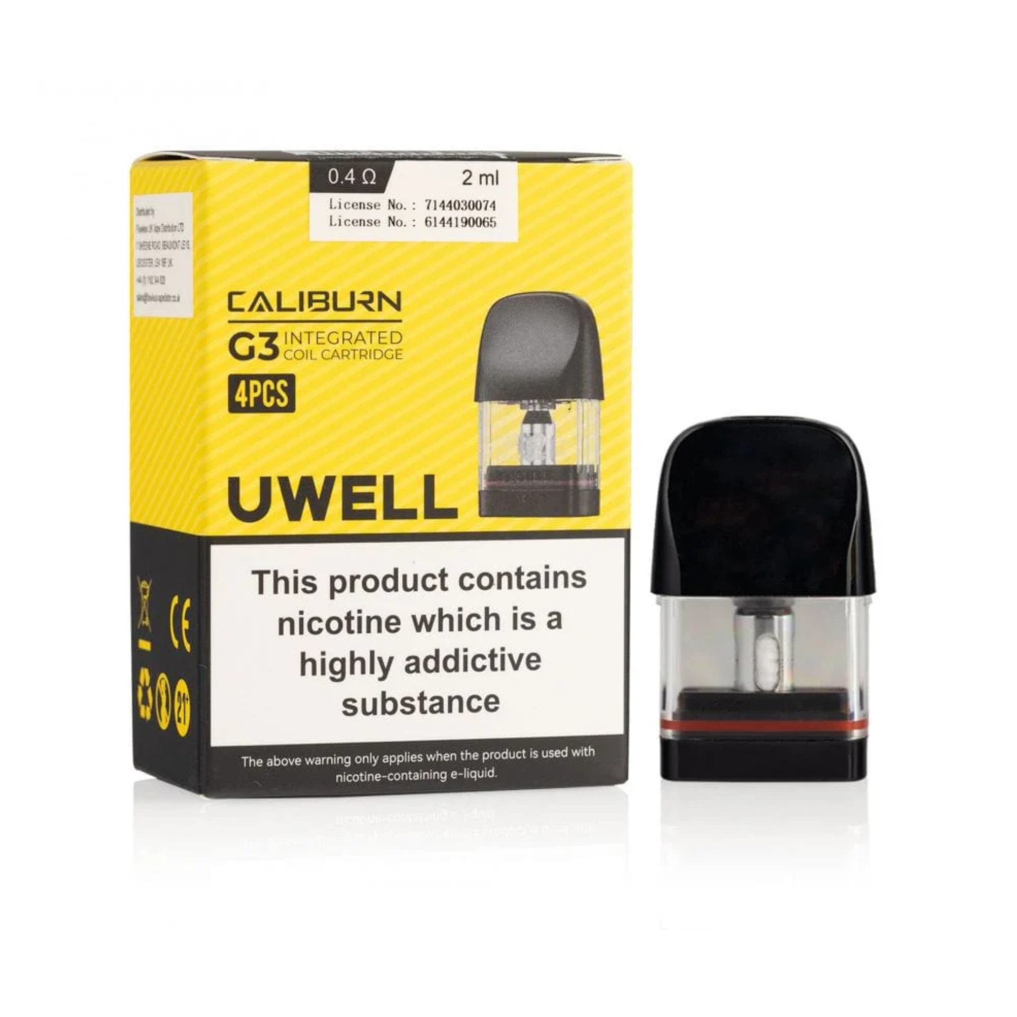 Uwell Caliburn G3 Pods | 4 pack | 0.4ohm