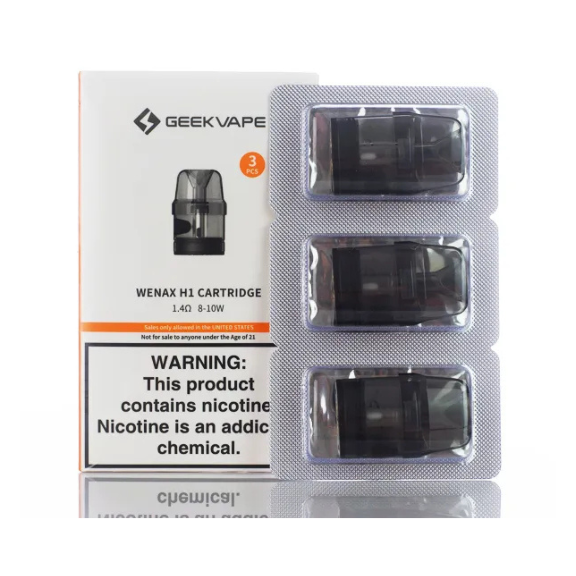 Geekvape Wenax H1 replacement pods | 3 pack | 1.4ohm