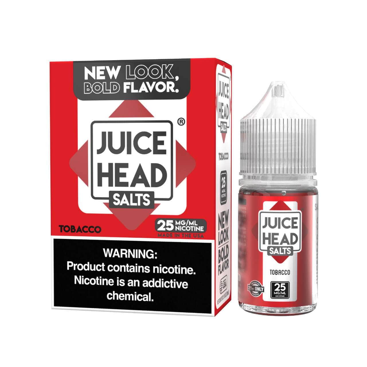 Juice Head Salts 30mL Juice Head Nicotine Salt Premiums Tobacco / 25mg